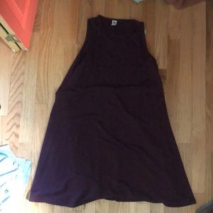 Deep maroon tank top dress, size small, old navy